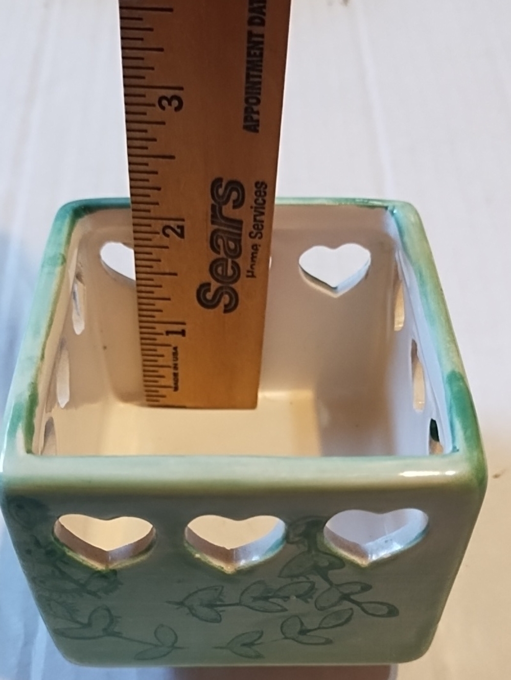 Decorative Glass and Ceramic Votive Set - Clear, Yellow, Light Green - Picture 11 of 16
